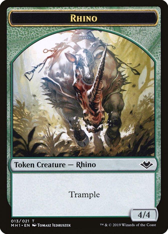 Zombie (007) // Rhino (013) Double-Sided Token [Modern Horizons Tokens] - Paradise Hobbies LLC