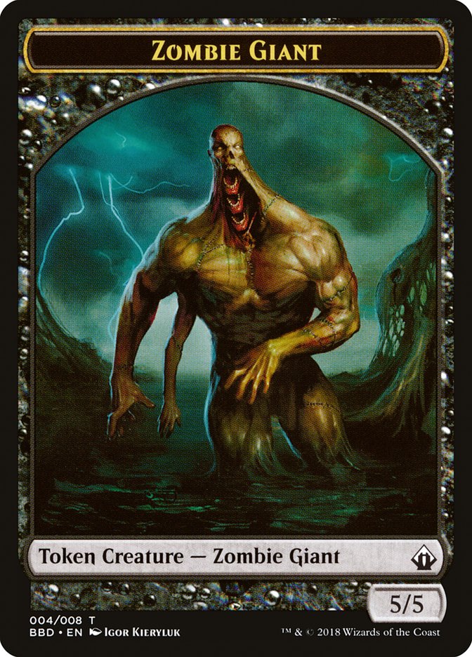 Zombie Giant Token [Battlebond Tokens] - Paradise Hobbies LLC