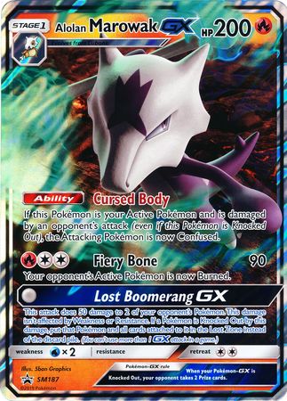 Alolan Marowak GX (SM187) (Tarjeta Jumbo) [Sol y Luna: Black Star Promos] 