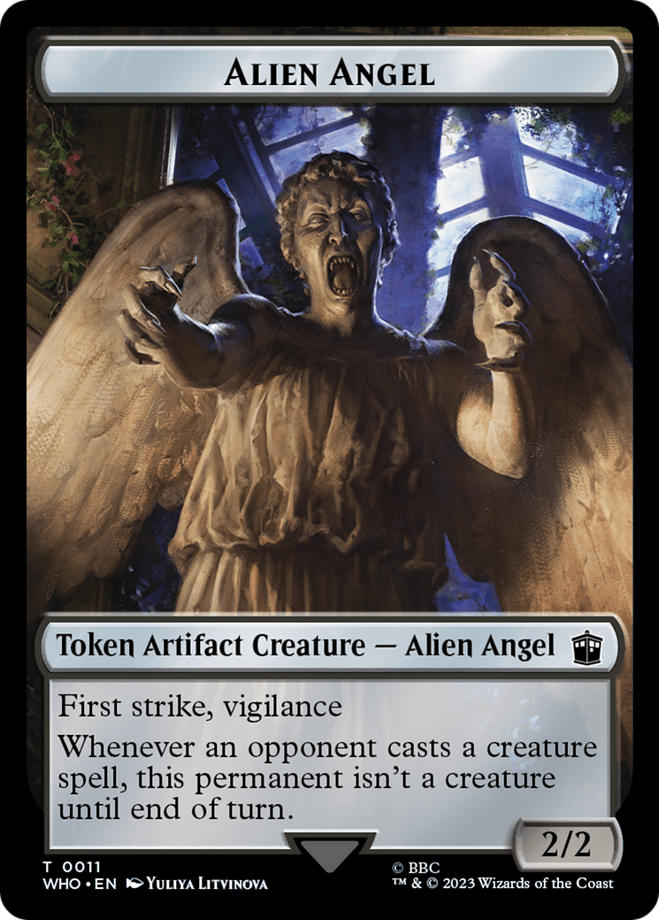 Alien Angel // Food (0025) Double-Sided Token [Doctor Who Tokens] - Paradise Hobbies LLC