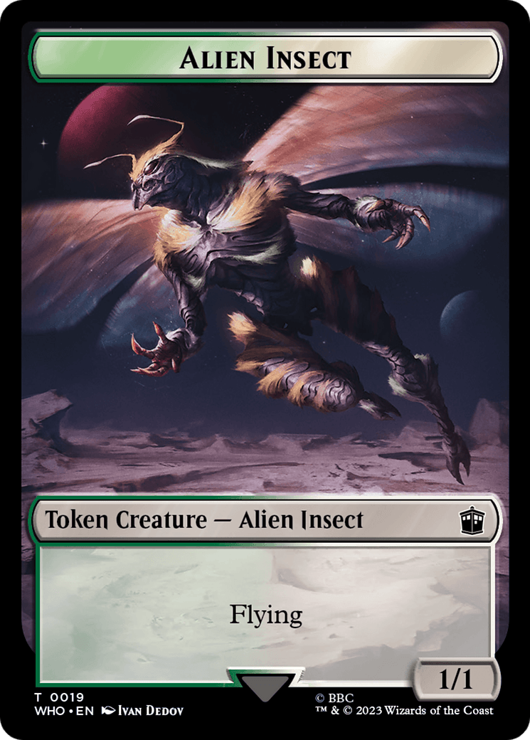 Alien Insect // Mutant Double-Sided Token [Doctor Who Tokens] - Paradise Hobbies LLC