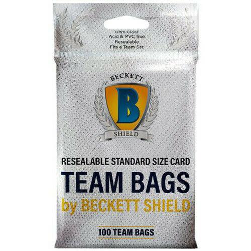 Beckett Shield Resealable Team Bags(100) - Paradise Hobbies LLC