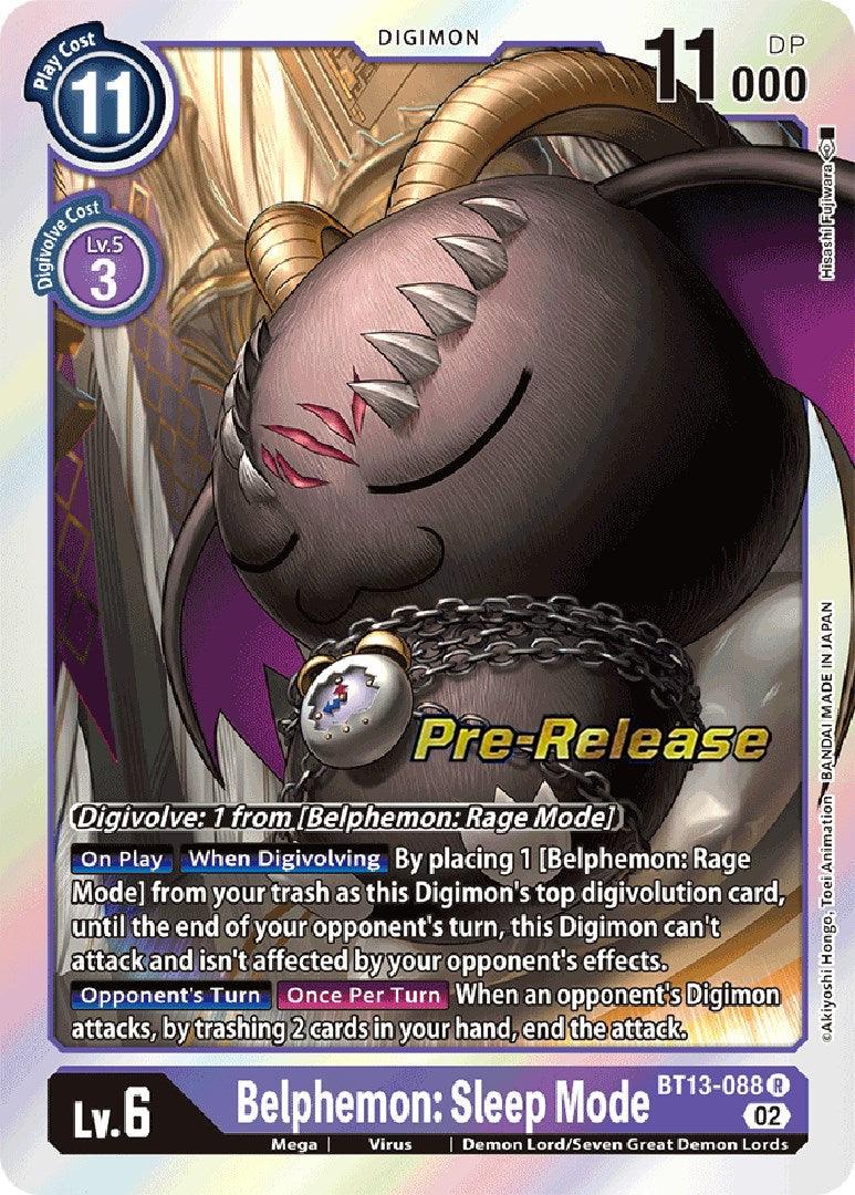 Belphemon: Sleep Mode [BT13-088] [Versus Royal Knight Booster Pre-Release Cards] - Paradise Hobbies LLC