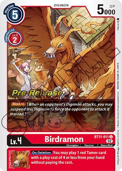 Birdramon [BT11-011] [Dimensional Phase Pre-Release Promos] - Paradise Hobbies LLC