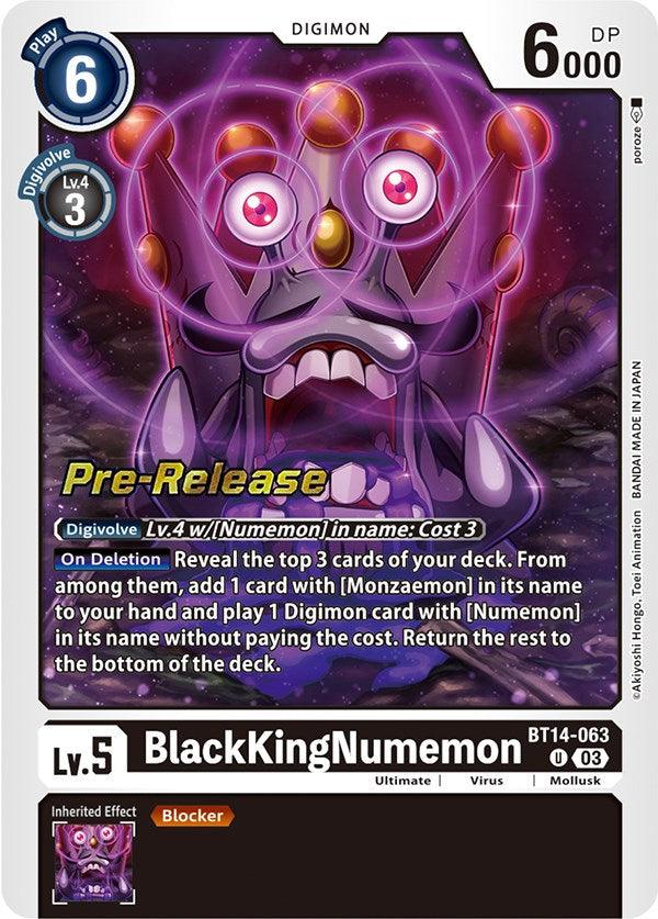 BlackKingNumemon [BT14-063] [Blast Ace Pre-Release Cards] - Paradise Hobbies LLC