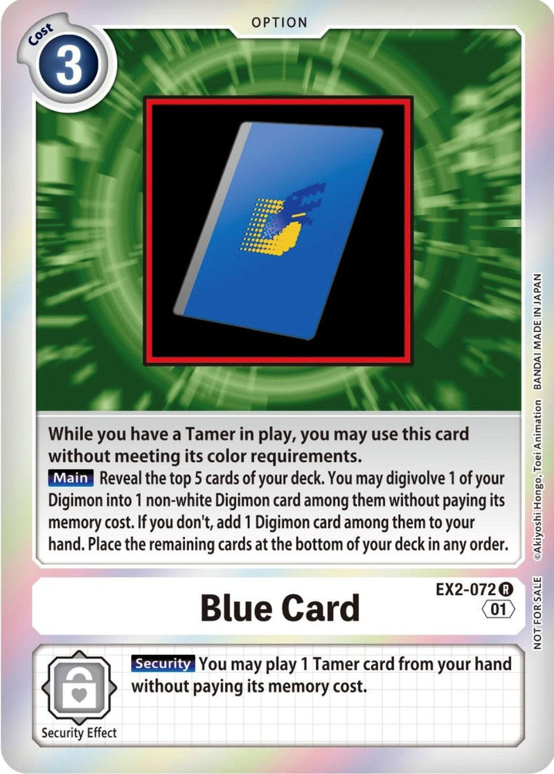 Blue Card [EX2-072] (Event Pack 4) [Digital Hazard Promos] - Paradise Hobbies LLC