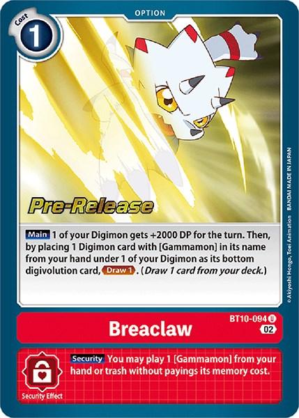 Breaclaw [BT10-094] [Xros Encounter Pre-Release Cards] - Paradise Hobbies LLC