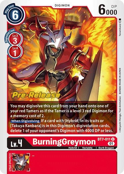 BurningGreymon [BT7-011] [Next Adventure Pre-Release Cards] - Paradise Hobbies LLC