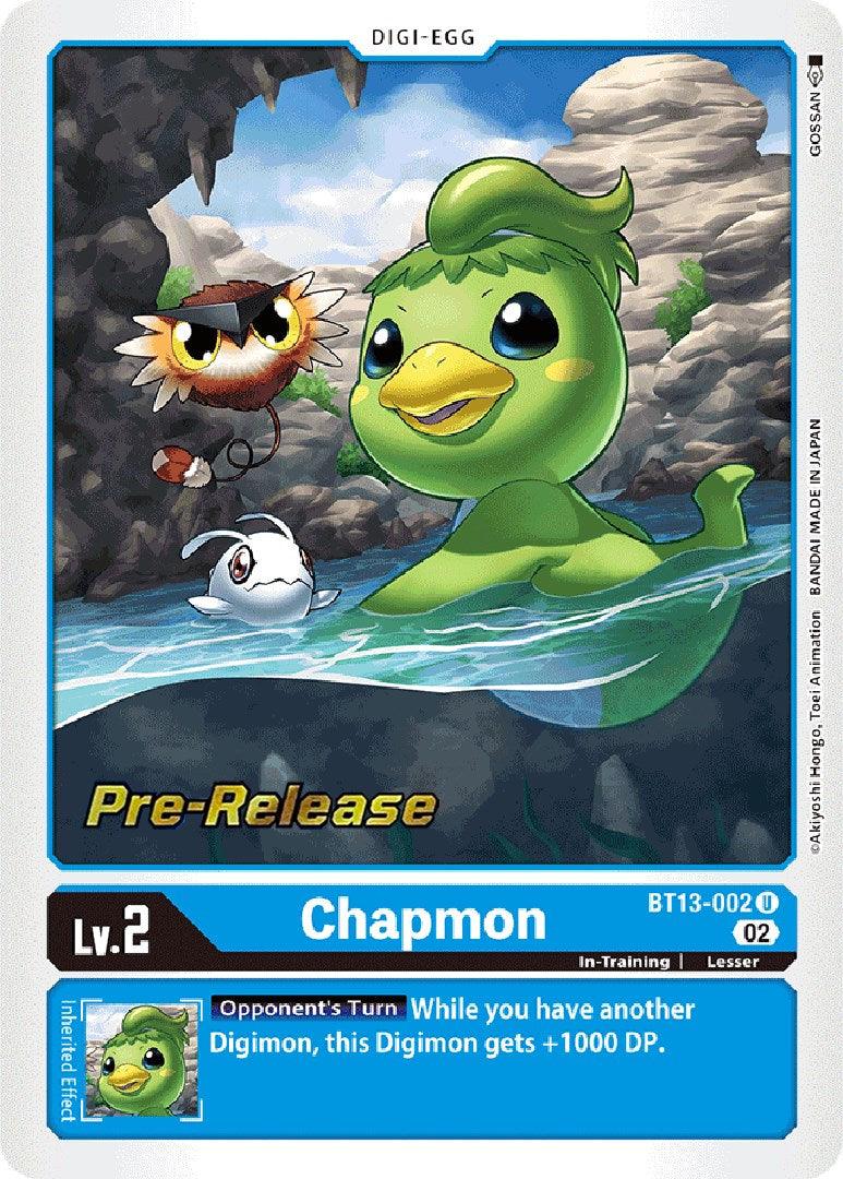 Chapmon [BT13-002] [Versus Royal Knight Booster Pre-Release Cards] - Paradise Hobbies LLC