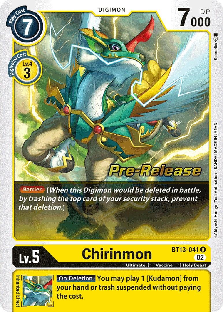 Chirinmon [BT13-041] [Versus Royal Knight Booster Pre-Release Cards] - Paradise Hobbies LLC