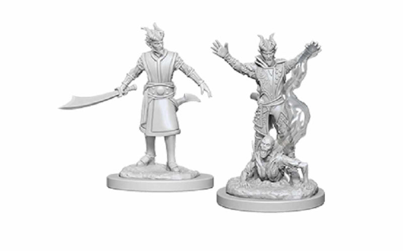 D&D Nolzurs Marvelous Unpainted Miniatures: Tiefling Male Warlock - Paradise Hobbies LLC