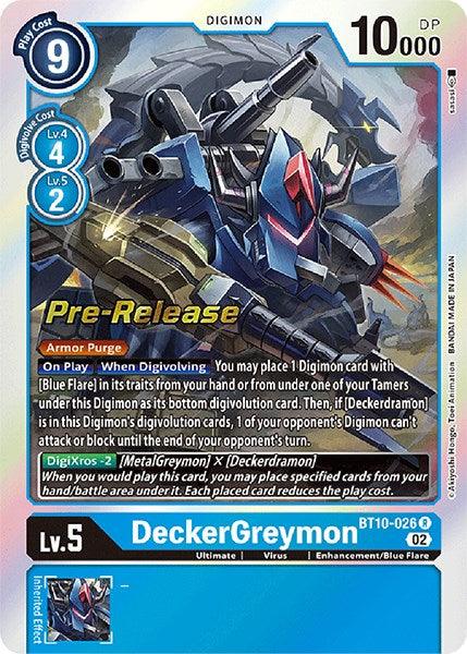 DeckerGreymon [BT10-026] [Xros Encounter Pre-Release Cards] - Paradise Hobbies LLC