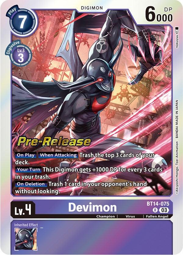 Devimon [BT14-075] [Blast Ace Pre-Release Cards] - Paradise Hobbies LLC