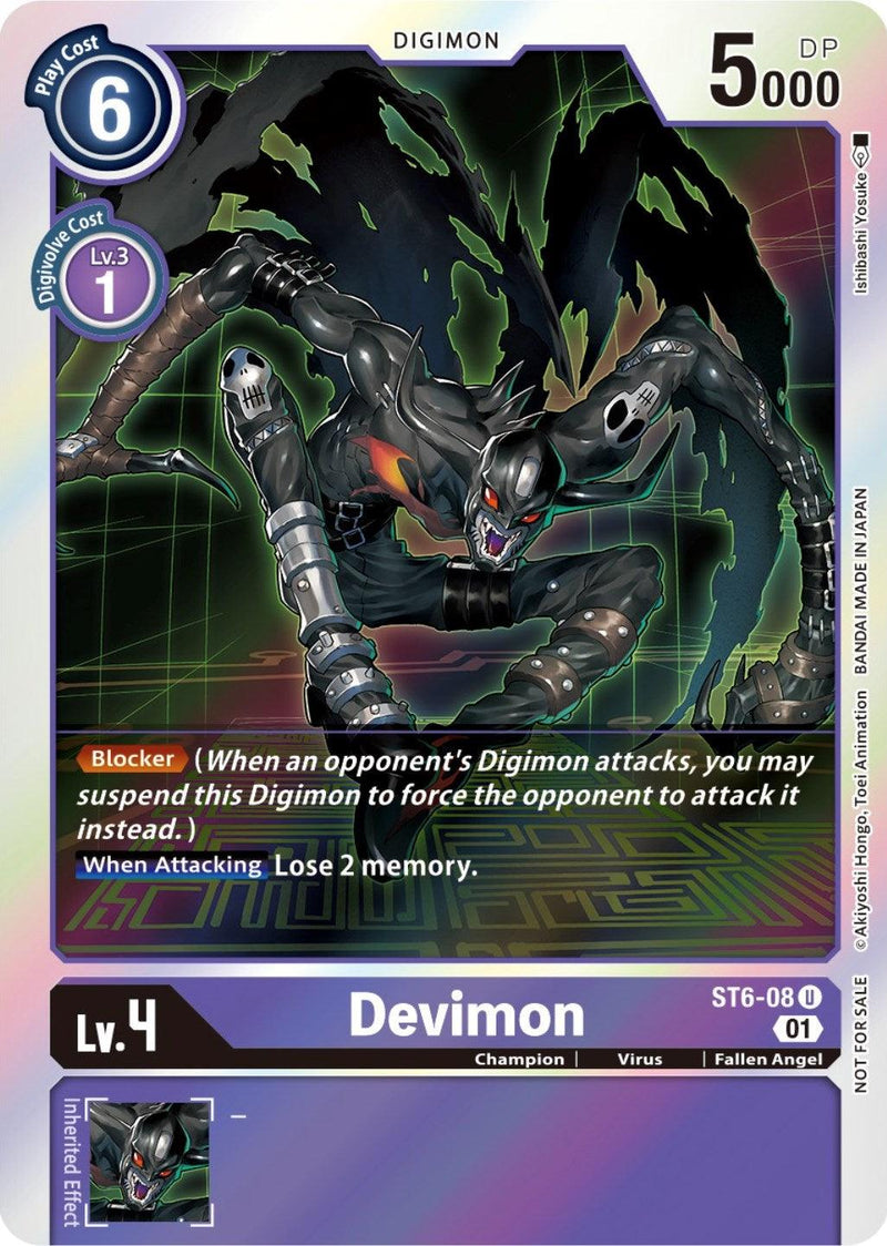 Devimon [ST6-08] (Official Tournament Pack Vol. 7) [Starter Deck: Venomous Violet] - Paradise Hobbies LLC