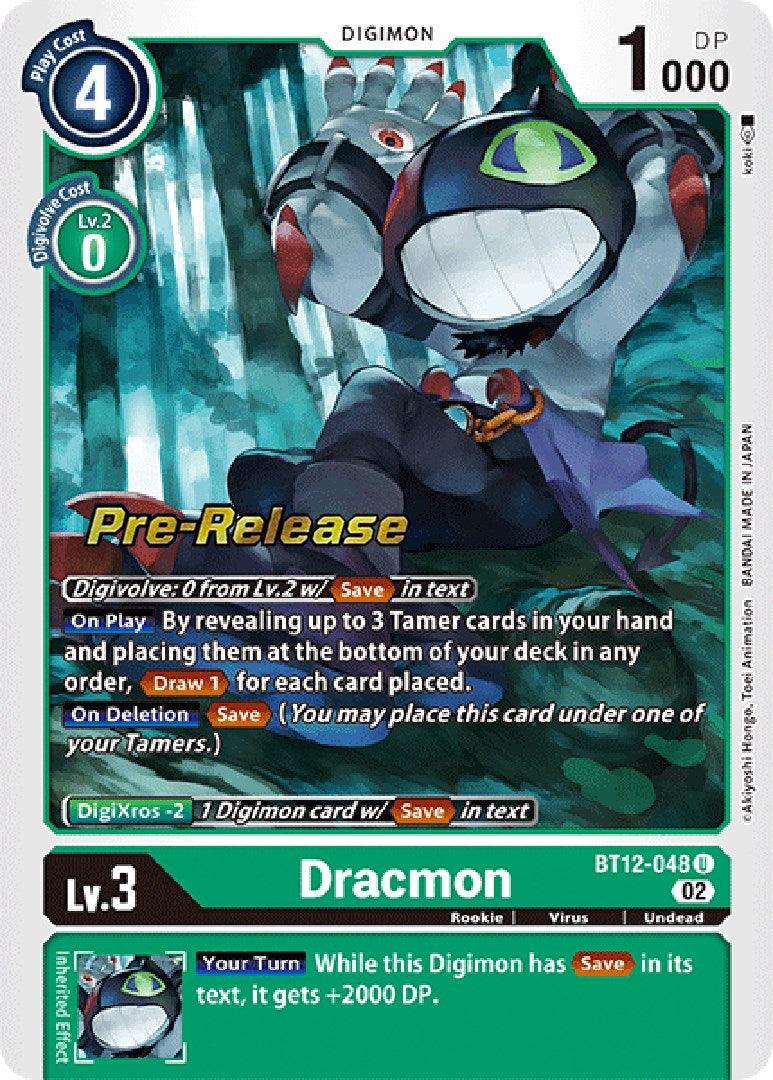 Dracmon [BT12-048] [Across Time Pre-Release Cards] - Paradise Hobbies LLC