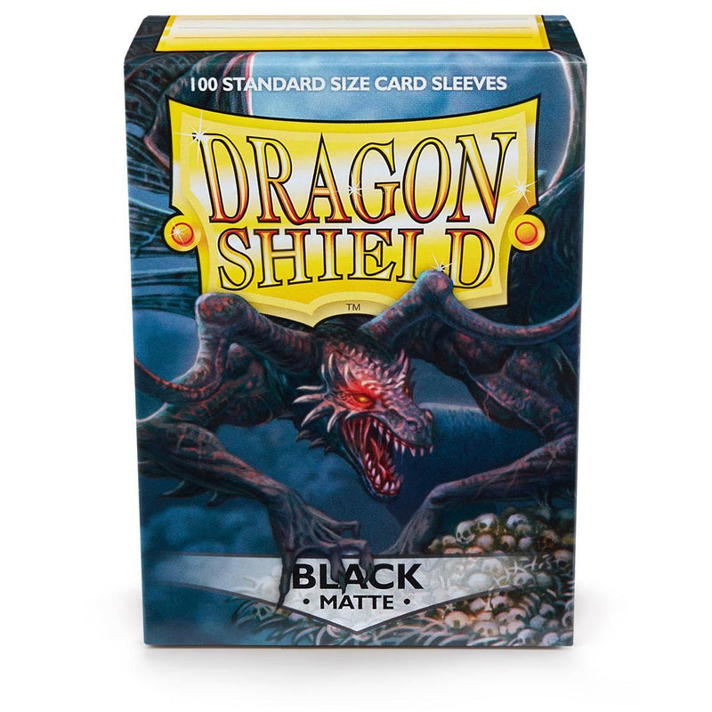 Dragon Shield: Standard 100ct Sleeves - Black (Matte) - Paradise Hobbies LLC