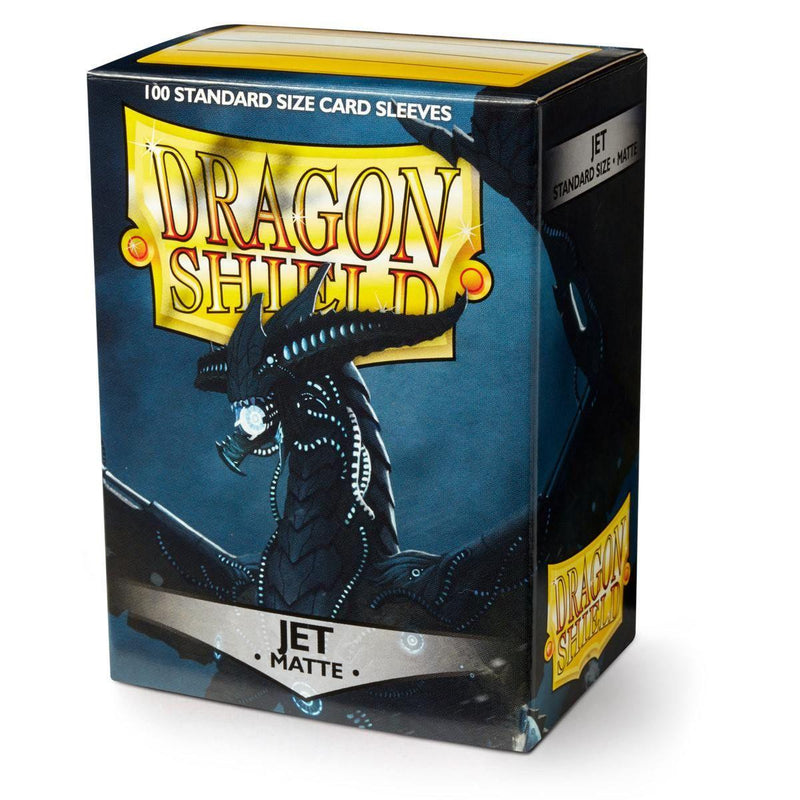 Dragon Shield: Standard 100ct Sleeves - Jet (Matte) - Paradise Hobbies LLC