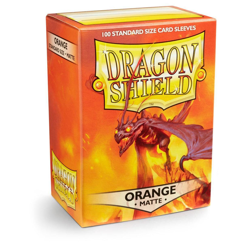 Dragon Shield: Standard 100ct Sleeves - Orange (Matte) - Paradise Hobbies LLC