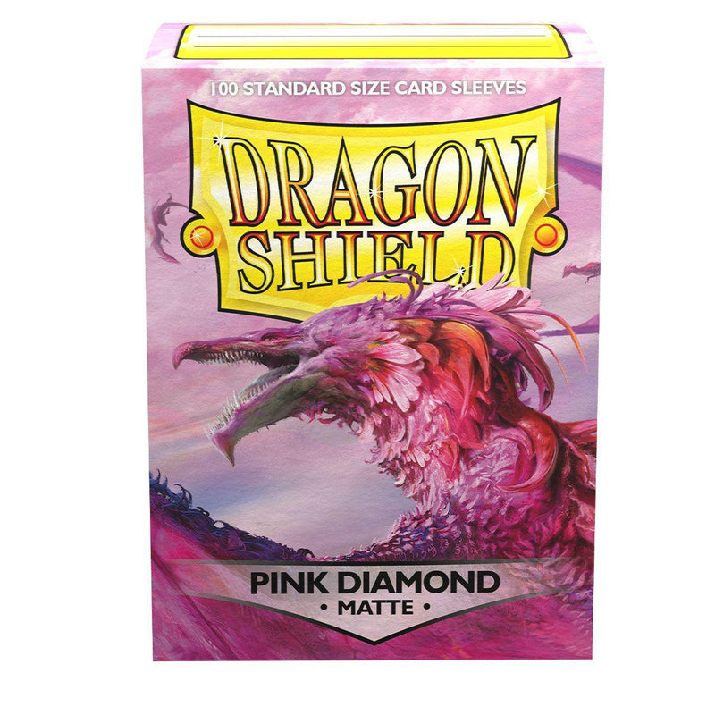 Dragon Shield: Standard 100ct Sleeves - Pink Diamond (Matte) - Paradise Hobbies LLC