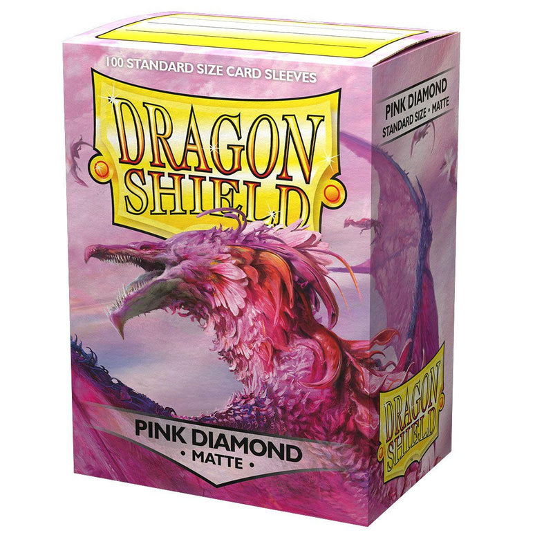 Dragon Shield: Standard 100ct Sleeves - Pink Diamond (Matte) - Paradise Hobbies LLC