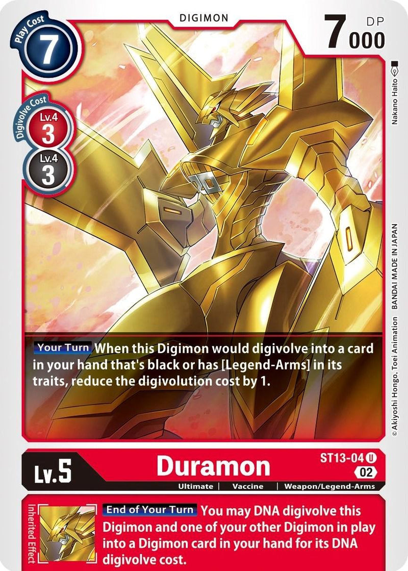 Duramon [ST13-04] [Starter Deck: Ragnaloardmon] - Paradise Hobbies LLC