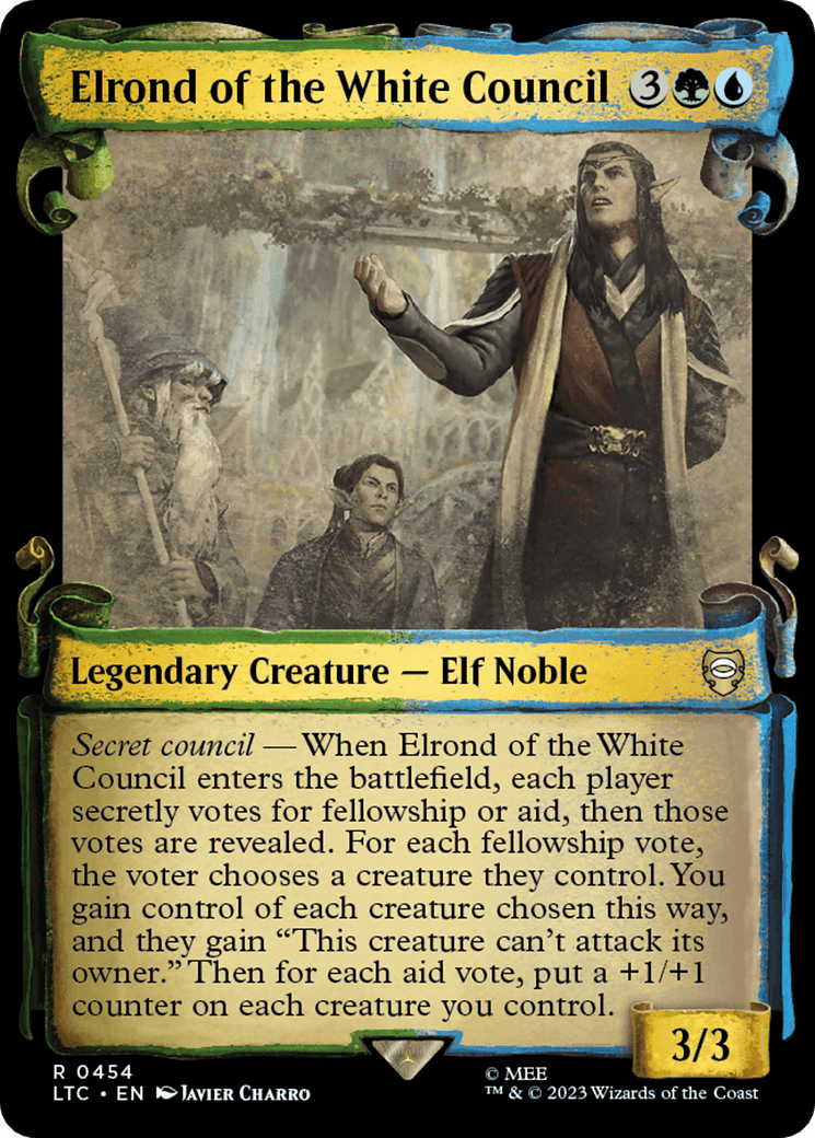 Elrond of the White Council [The Lord of the Rings: Tales of Middle-Earth Commander Showcase Scrolls] - Paradise Hobbies LLC