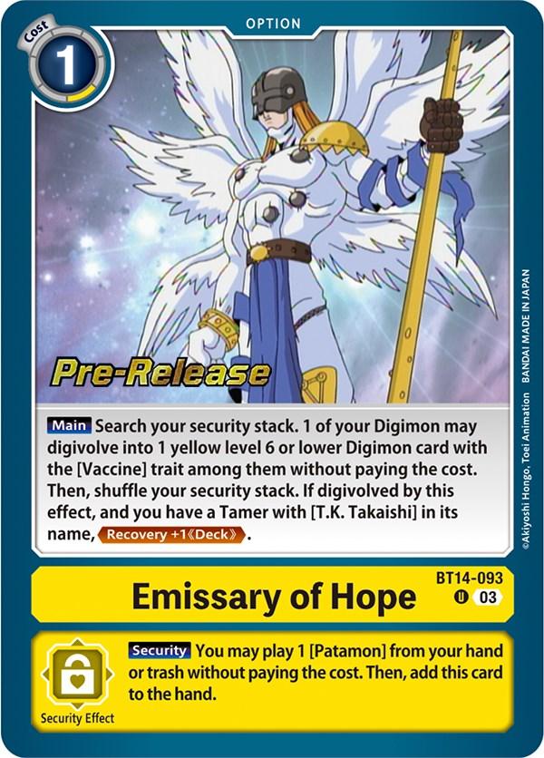 Emissary of Hope [BT14-093] [Blast Ace Pre-Release Cards] - Paradise Hobbies LLC