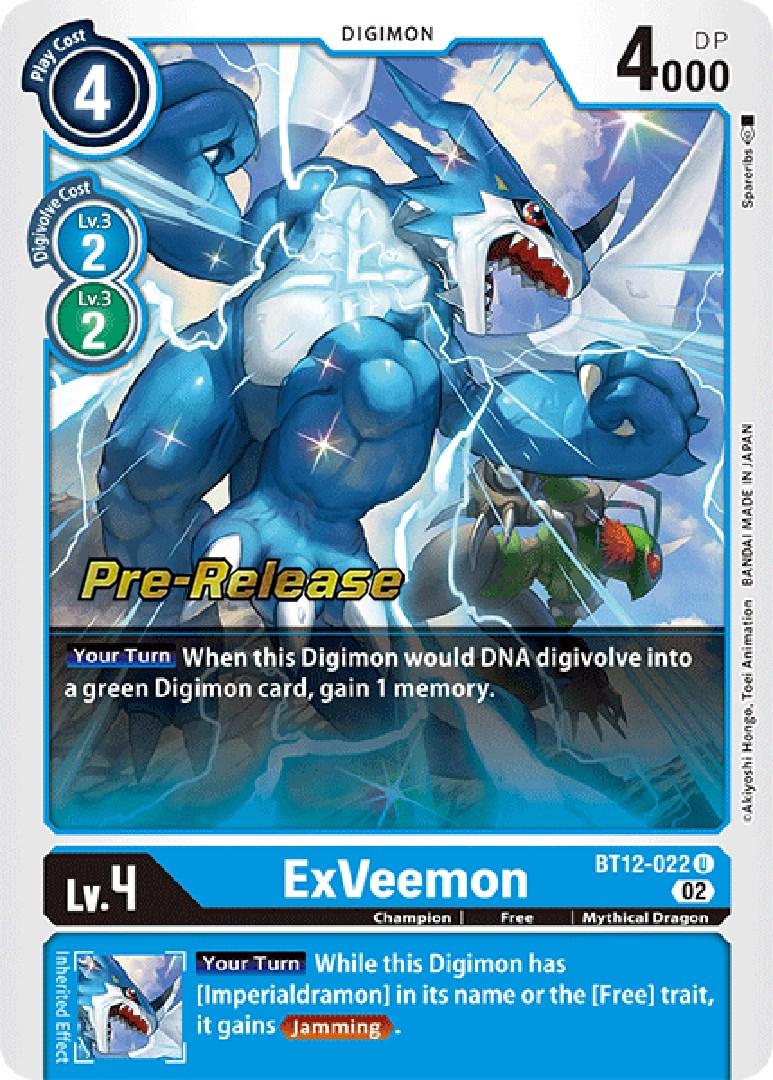 ExVeemon [BT12-022] [Across Time Pre-Release Cards] - Paradise Hobbies LLC