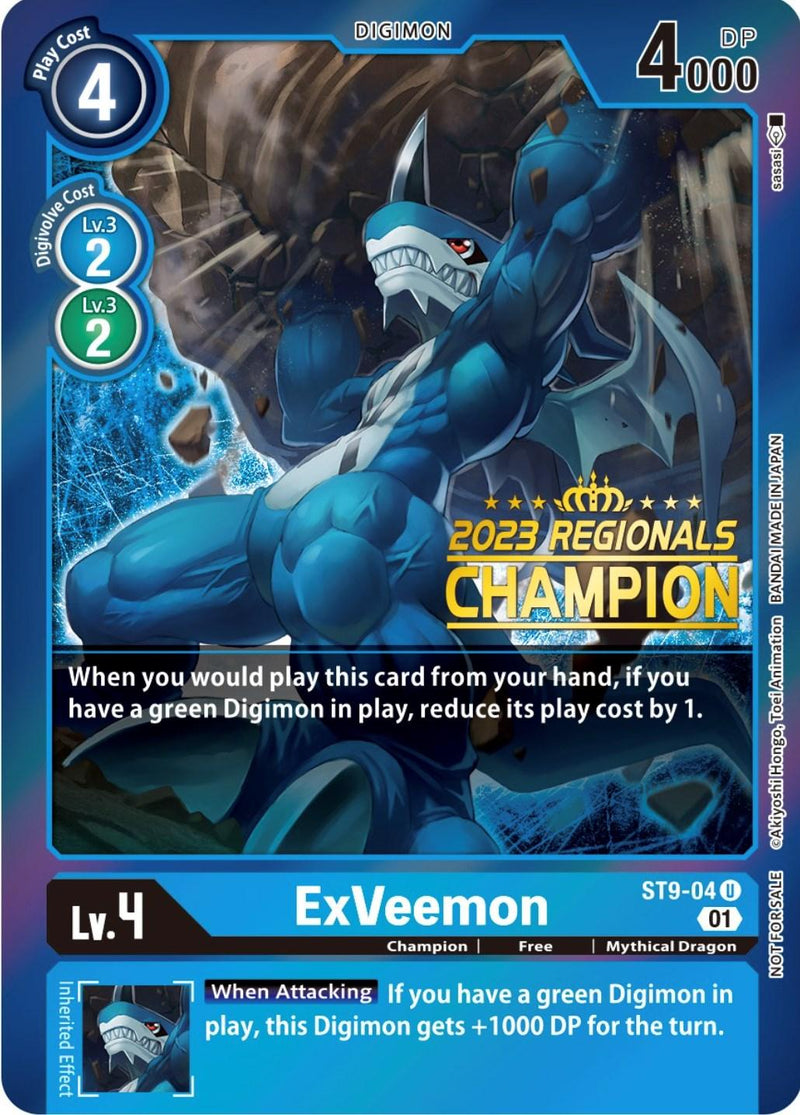 ExVeemon [ST9-04] (2023 Regionals Champion) [Starter Deck: Ultimate Ancient Dragon Promos] - Paradise Hobbies LLC