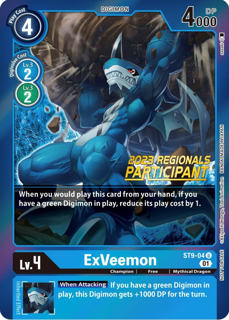 ExVeemon [ST9-04] (2023 Regionals Participant) [Starter Deck: Ultimate Ancient Dragon Promos] - Paradise Hobbies LLC