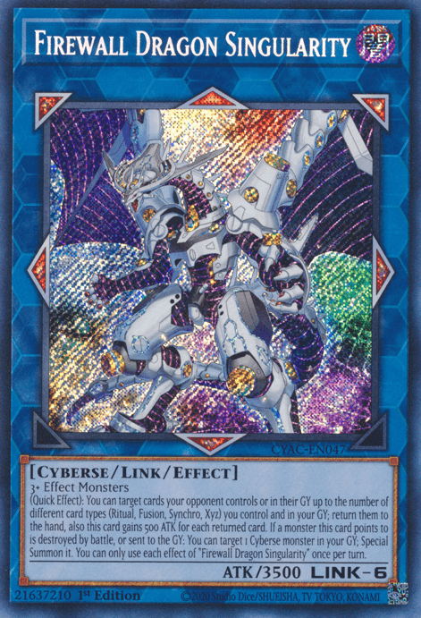 Firewall Dragon Singularity [CYAC-EN047] Secret Rare - Paradise Hobbies LLC