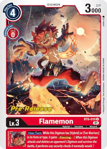 Flamemon [BT6-010] [Double Diamond Pre-Release Cards] - Paradise Hobbies LLC