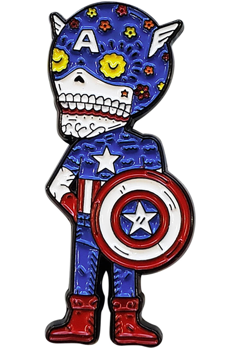 Fresh Prints of CT - Captain America Enamel Pin - Paradise Hobbies LLC