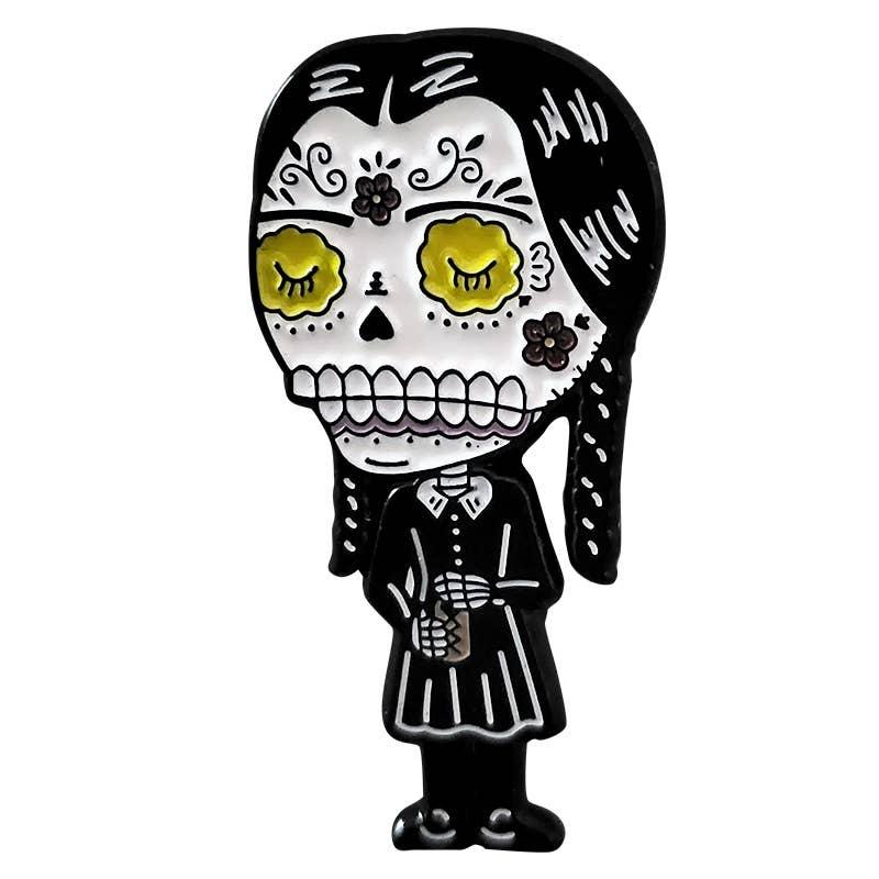 Fresh Prints of CT - Wednesday Adams Enamel Pin - Paradise Hobbies LLC