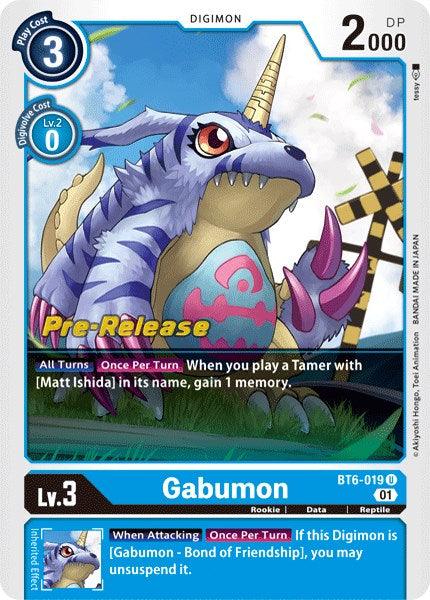 Gabumon [BT6-019] [Double Diamond Pre-Release Cards] - Paradise Hobbies LLC