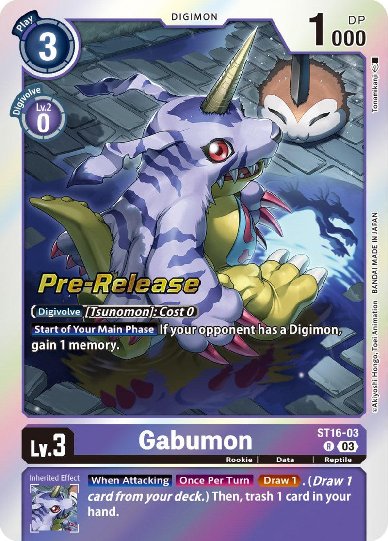 Gabumon [ST16-03] [Starter Deck: Wolf of Friendship Pre-Release Cards] - Paradise Hobbies LLC