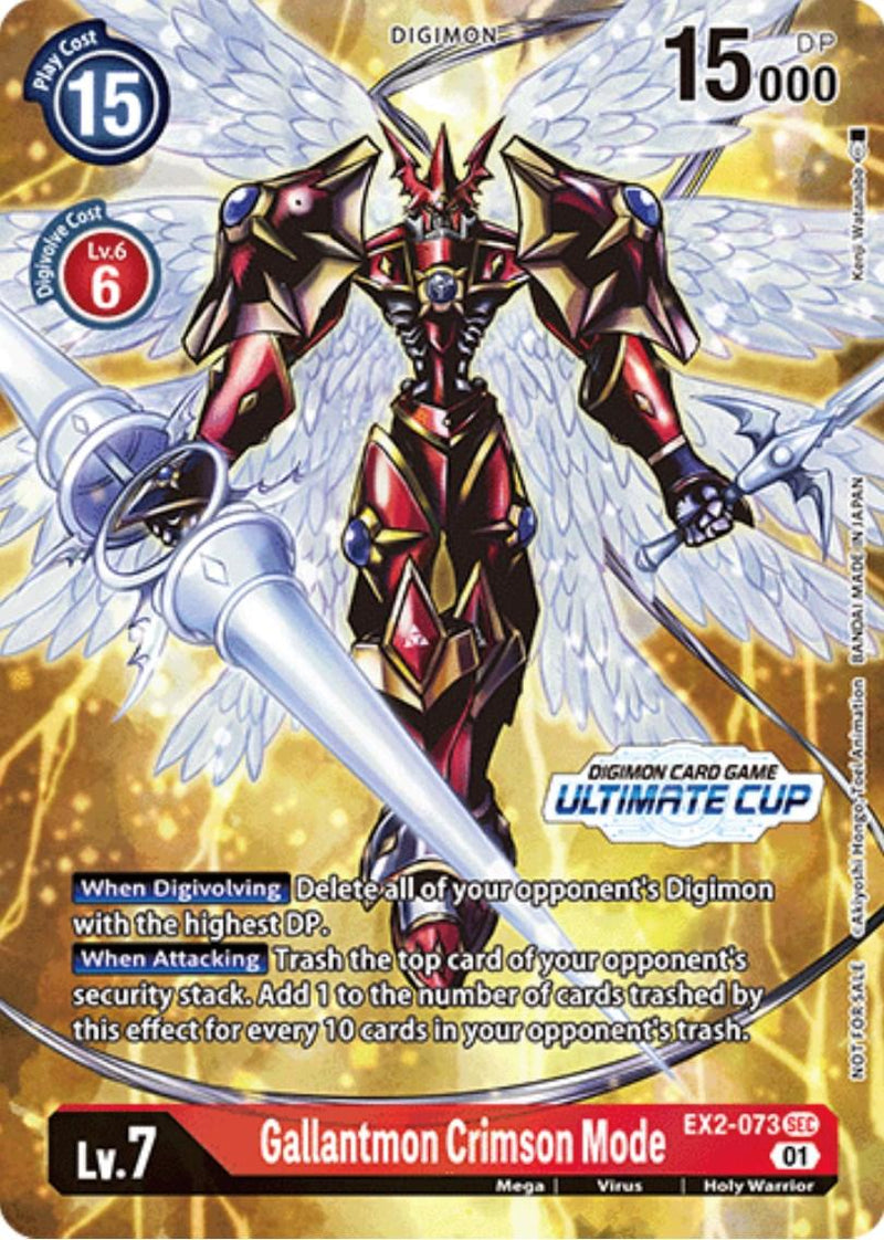 Gallantmon Crimson Mode [EX2-073] (Ultimate Cup) [Digital Hazard Promos] - Paradise Hobbies LLC