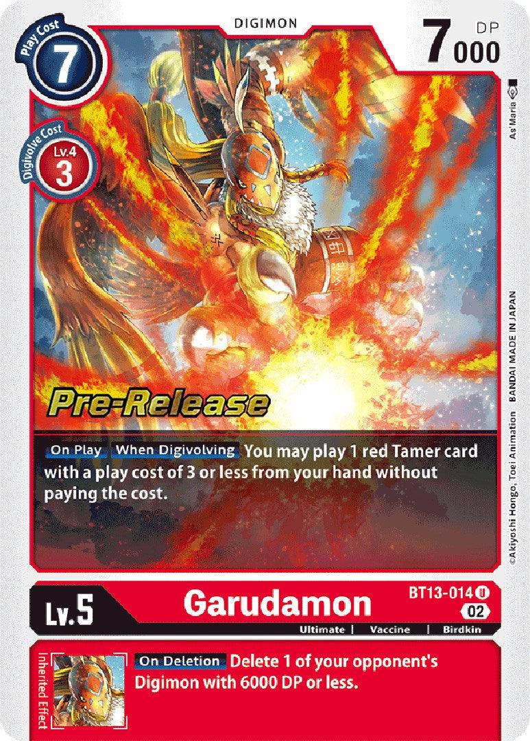 Garudamon [BT13-014] [Versus Royal Knight Booster Pre-Release Cards] - Paradise Hobbies LLC