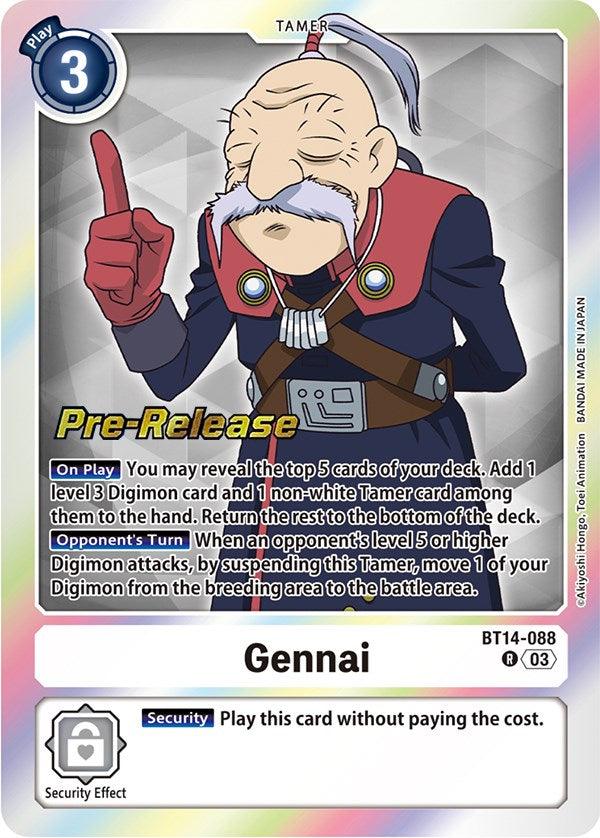 Gennai [BT14-088] [Blast Ace Pre-Release Cards] - Paradise Hobbies LLC