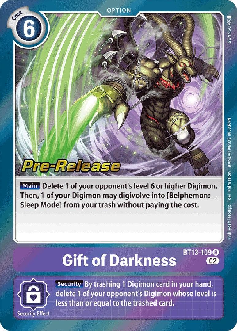 Gift of Darkness [BT13-109] [Versus Royal Knight Booster Pre-Release Cards] - Paradise Hobbies LLC