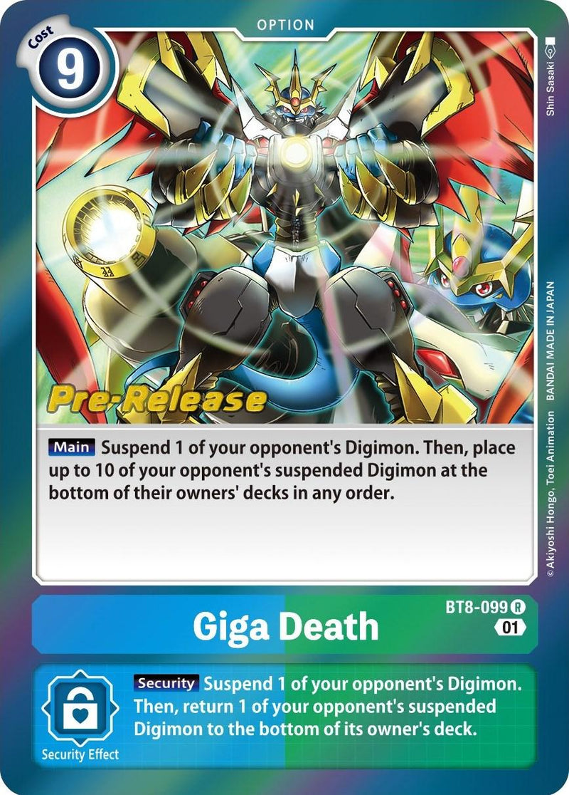 Giga Death [BT8-099] [New Awakening Pre-Release Cards] - Paradise Hobbies LLC