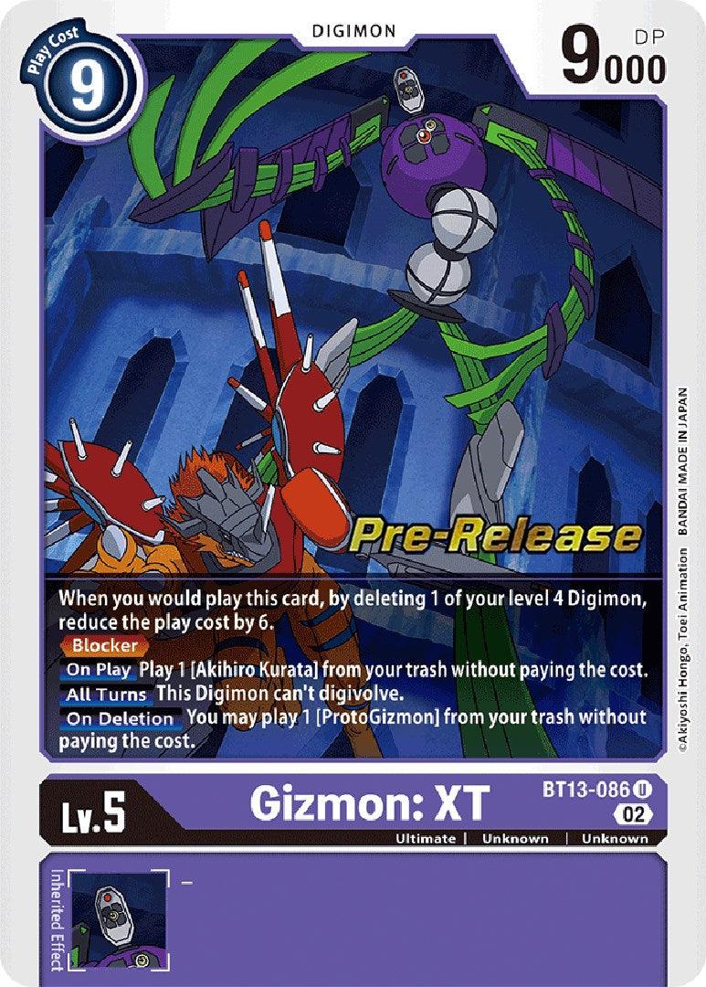 Gizmon: XT [BT13-086] [Versus Royal Knight Booster Pre-Release Cards] - Paradise Hobbies LLC