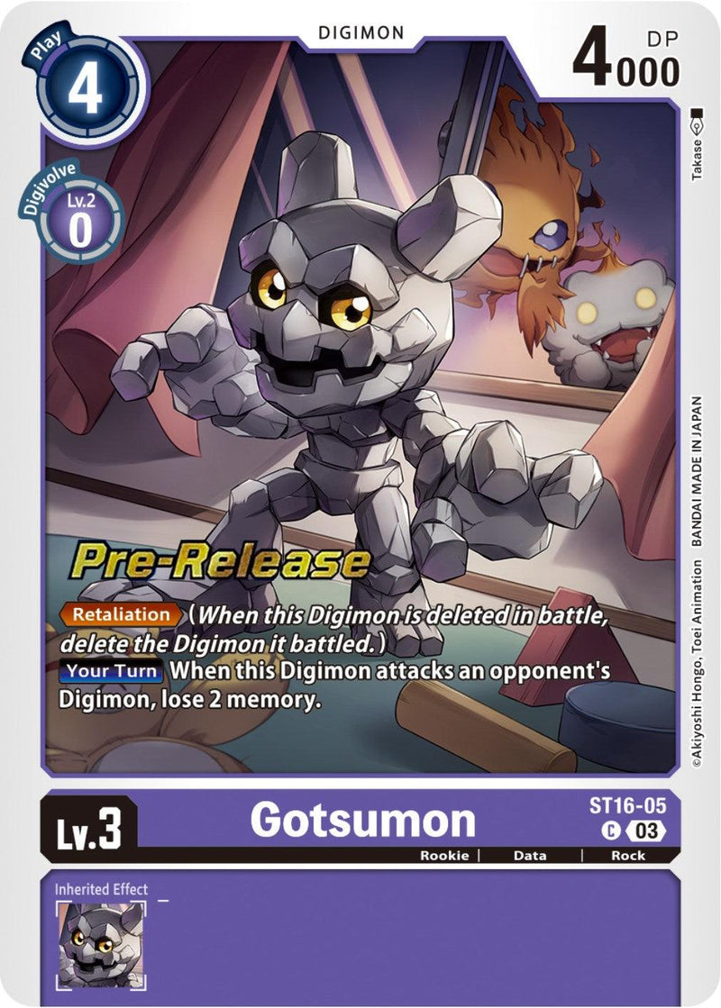 Gotsumon [ST16-05] [Starter Deck: Wolf of Friendship Pre-Release Cards] - Paradise Hobbies LLC