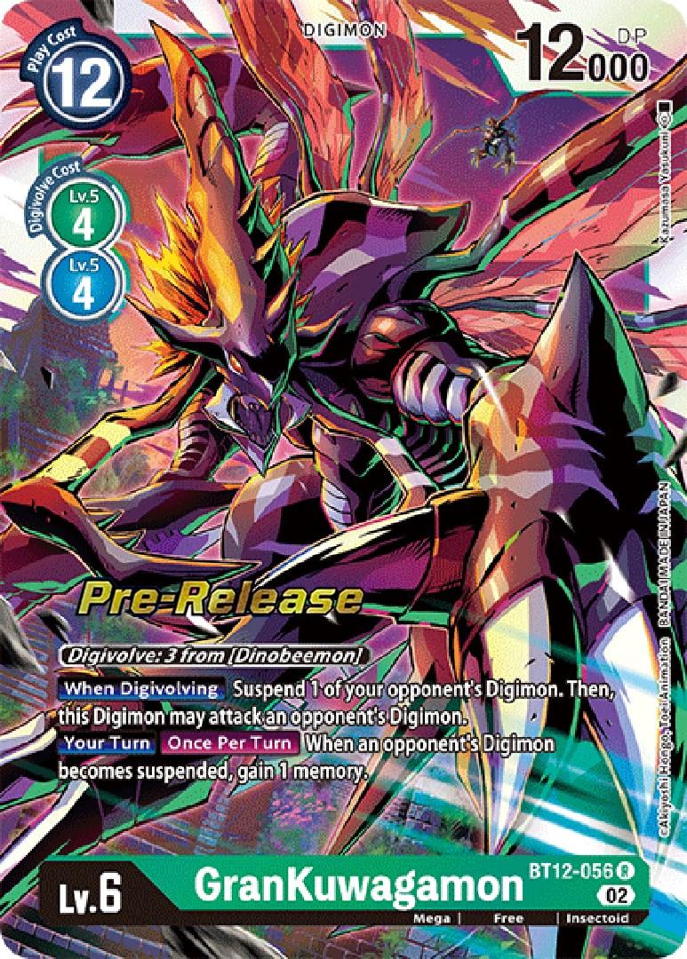 GranKuwagamon [BT12-056] [Across Time Pre-Release Cards] - Paradise Hobbies LLC