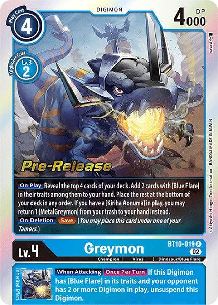 Greymon [BT10-019] [Xros Encounter Pre-Release Cards] - Paradise Hobbies LLC