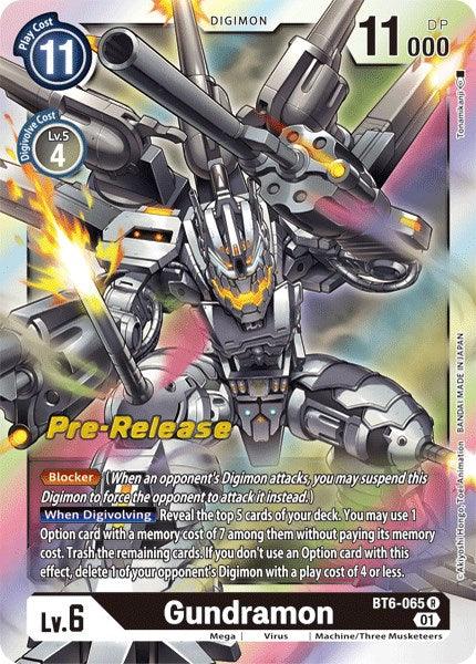 Gundramon [BT6-065] [Double Diamond Pre-Release Cards] - Paradise Hobbies LLC