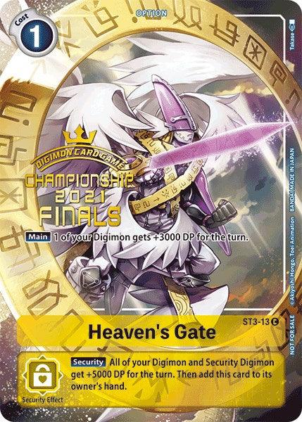 Heaven's Gate [ST3-13] (2021 Championship Finals Tamer's Evolution Pack) [Starter Deck: Heaven's Yellow Promos] - Paradise Hobbies LLC