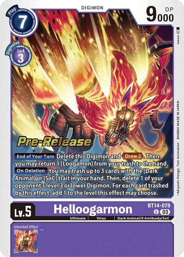 Helloogarmon [BT14-078] [Blast Ace Pre-Release Cards] - Paradise Hobbies LLC