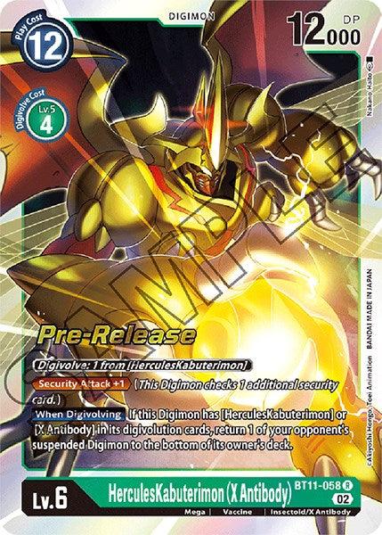 HerculesKabuterimon (X Antibody) [BT11-058] [Dimensional Phase Pre-Release Promos] - Paradise Hobbies LLC