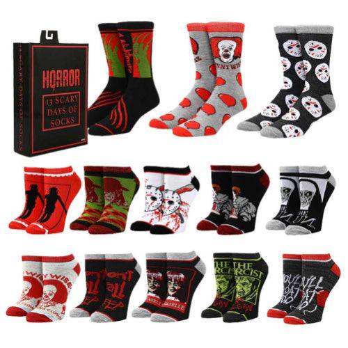 Horror Icons 13 Days of Scary Socks Box Set - Paradise Hobbies LLC